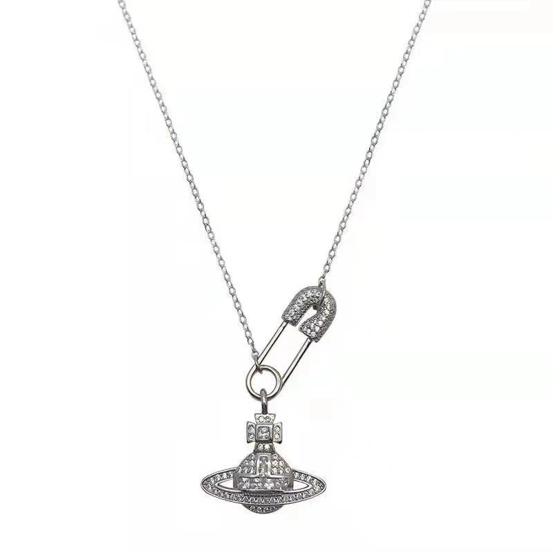Fashion full zircon necklace women, niche design sense cold trend Internet celebrity temperament neck chain collarbone chain