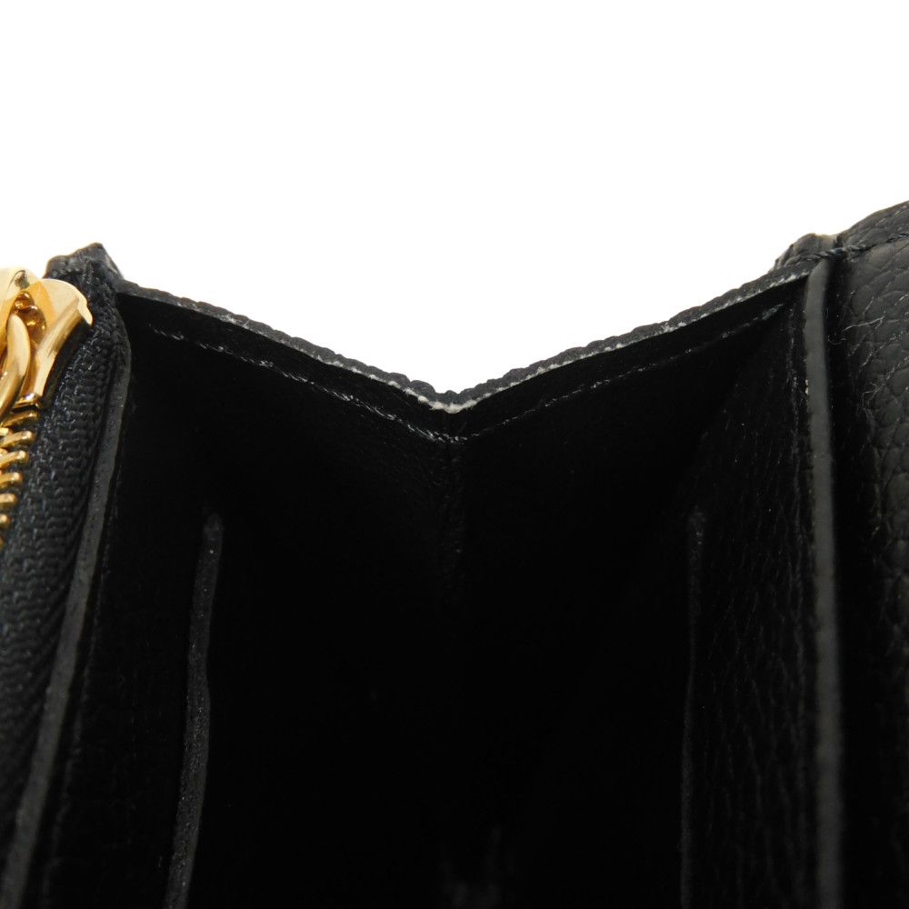 Used 12564 Porto Monnaie Rosalie M81455 7941 Current LV Logo Flower Black RFID IC Monogram Empreinte Noir Unisex from