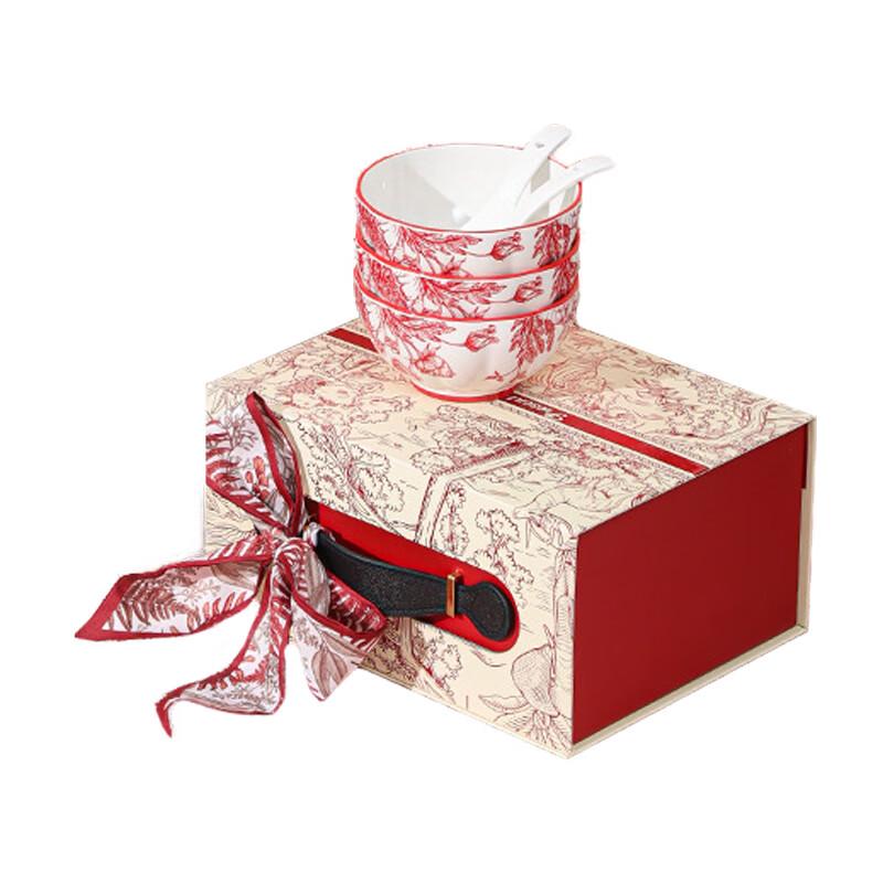 Zipo Ya Red Rose Chinese Ceramic Tableware Set