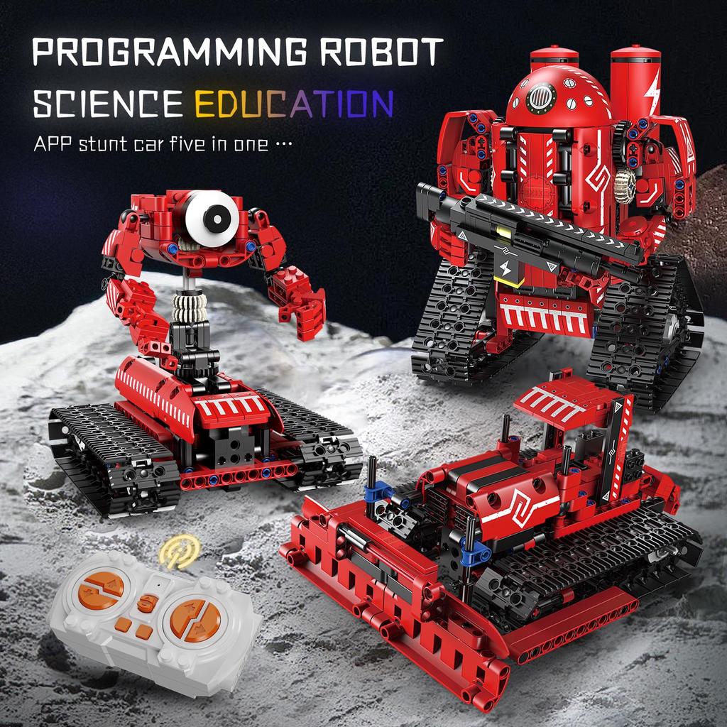 Kaiyu Kids' Remote Control Robot Car Toy - Compatible with Lego, Programmable, with Electric Assembly Building Blocks
