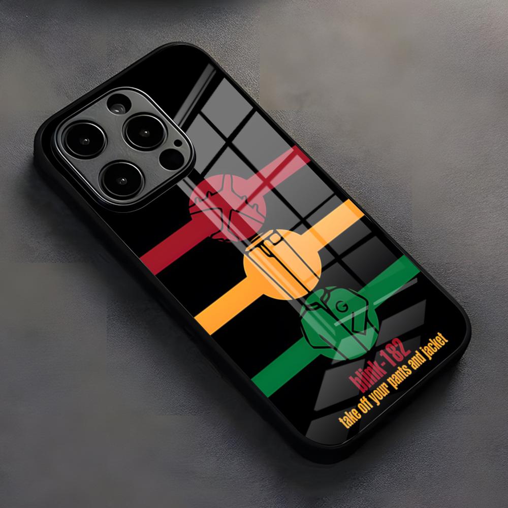 Blink-182band Phone Case For IPhone 17 Pro Max 16 15 14 Pro Max 13 11 X Xs Xr 8 7Plusglass Cover