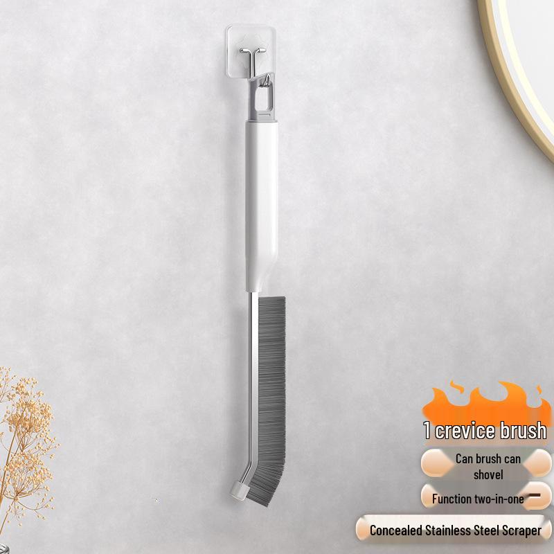 

Long-Handled Crevice and Scraper Brush for Cleaning Tile Corners and Floor Gaps