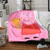 1Pc Peppa Pig Ice Cream Party Blanket For Couch Bed Plush Cozy Fuzzy Blanket Super Soft Warm Blankets For Fall And Winter 0918106