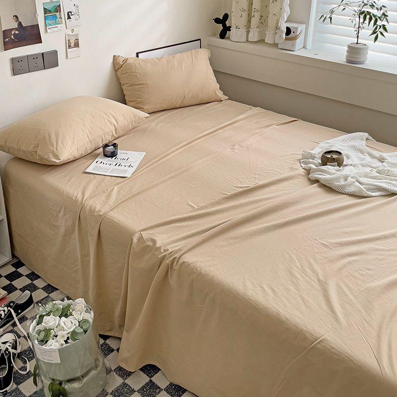 Minimalist Solid Color Thick Bed Sheet For Household Student Dormitory Single Bed