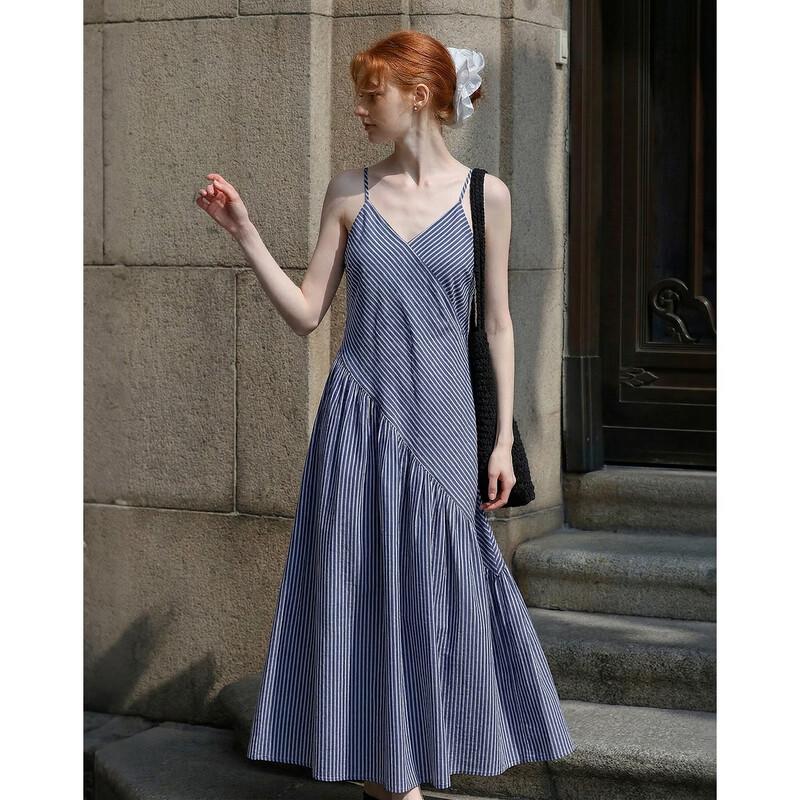 De Mana Gentle Cloud Cotton Multi-Layered Irregular A-Line Summer Dress L