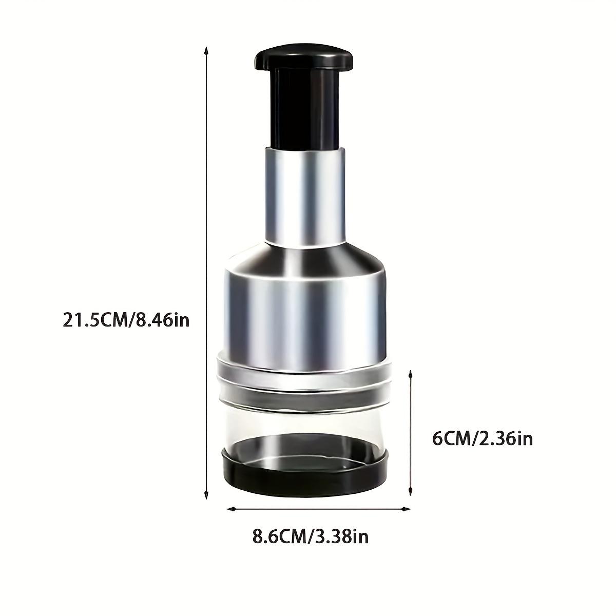 Manual Garlic Slicer Stainless Steel Garlic Press - Multifunctional Food Chopper, Suitable for Garlic, Onion, Nut, Chili Chopper