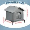 Outdoor Cat Tent Insulated Winter Shelter Waterproof Windproof Pet House for Stray Cats Backyard