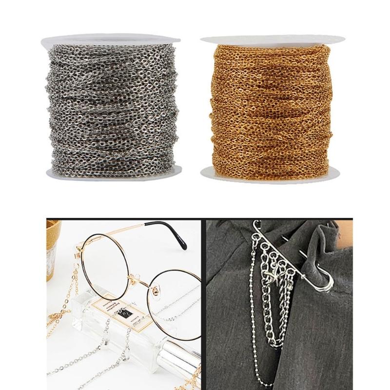 65.61Feet DIY Necklaces Chain 0.25-1mm Jewelry Making Chain for Jewelry Making DIY Necklaces Earring Keichain Pendants