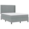 Box Spring Bed with Mattress Light Grey 200 x 140 cm Fabric
