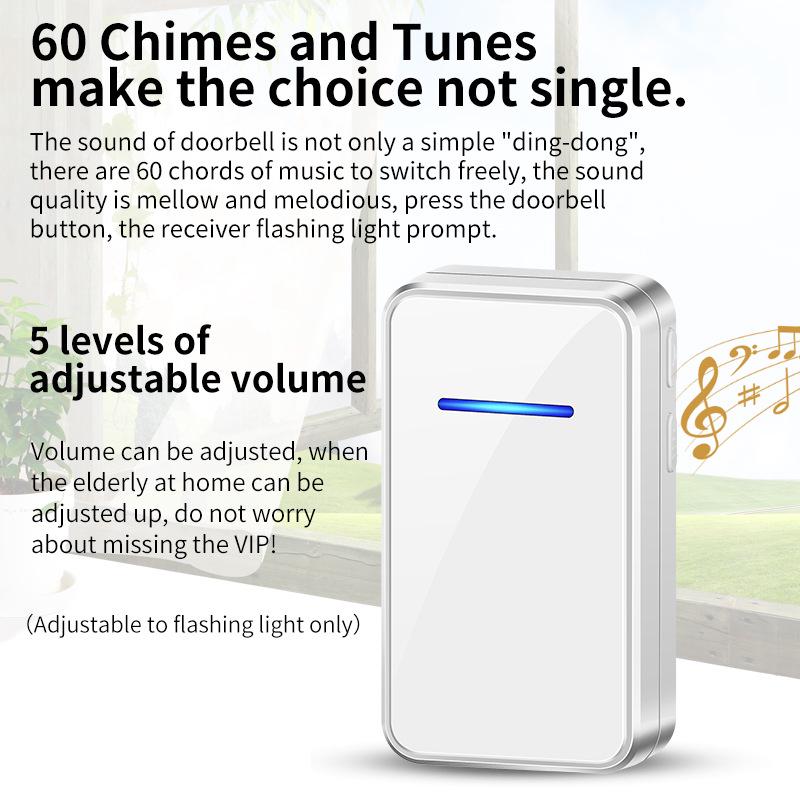 USB Wireless Smart Home Doorbell with Remote Electronic Music Control