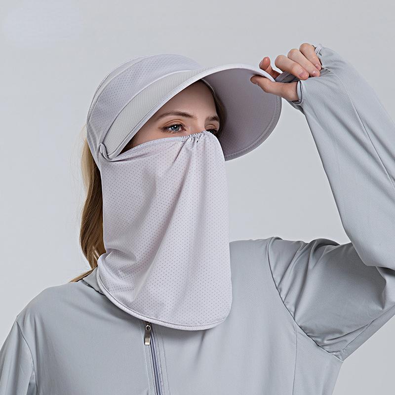 New icy outdoor sun hat cycling face mask sun visor sun hat