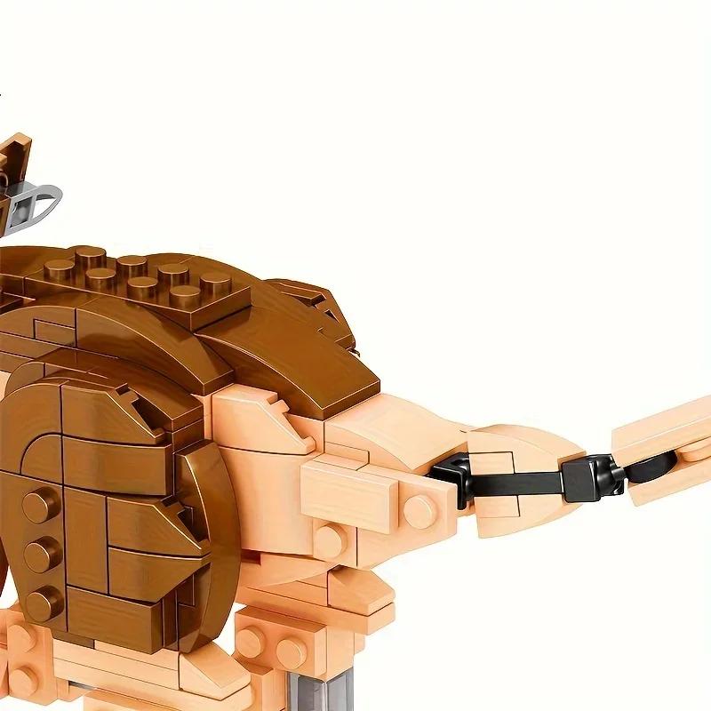 387PCS Dinosaur Building Block Diy Triceratops Model Assembly Bricks Desktop Decoration Educational Toys For Kids Holiday Gifts