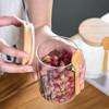 Leakproof Storage Glass Jar with Bamboo Lid Moisture Proof Sealed Can Transparent Overnight Oats Bottle Kitchen Supplies