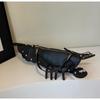 PU Reißverschluss Nischen Crossbody-Taschen Hummerform Design Sinn 2025 Hohe Qualität Damen taschen Einfarbige Niete Mode Umhängetasche