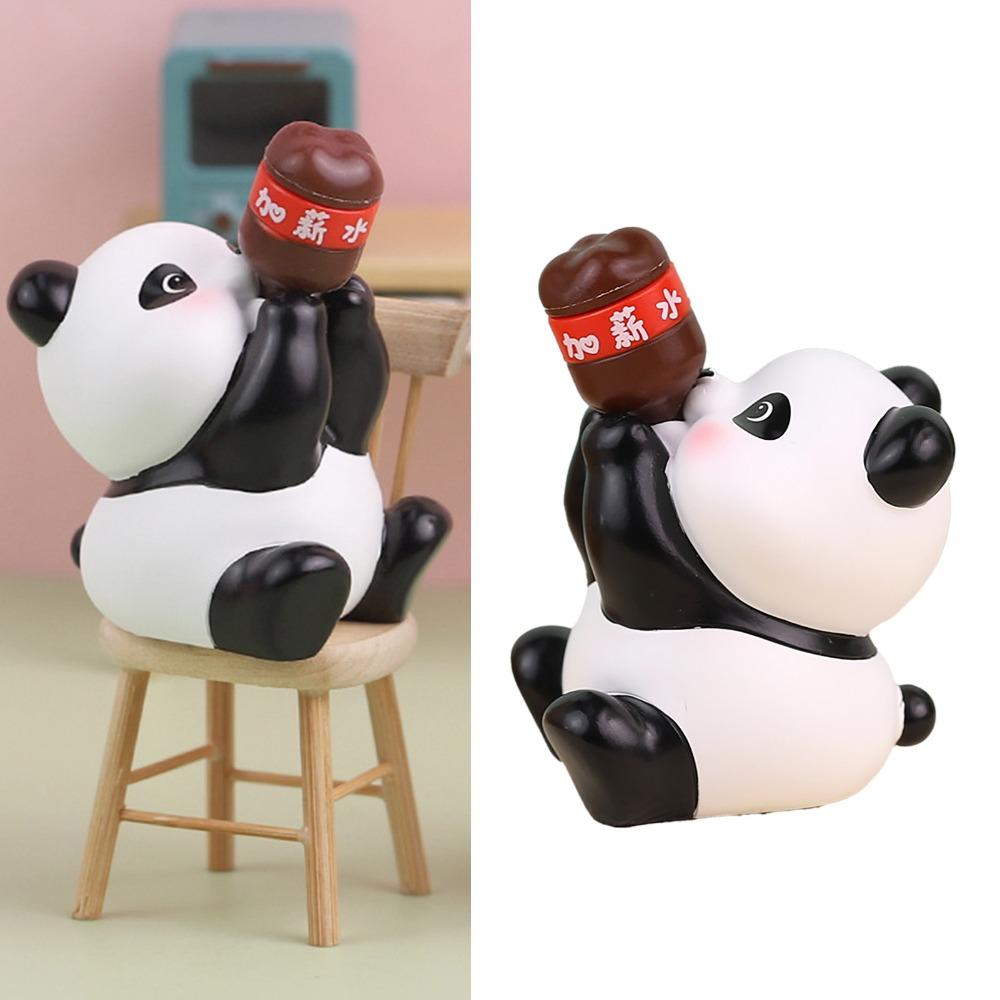 Drinking Coke Pose Mini Animal Figurine Small Size Animal Cake Topper Office Bookshelf