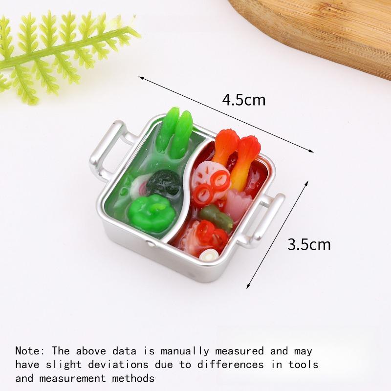1PC Mini Hot Pot Pendant Simulation Food Hot Pot Model Creative Simulation Toy Bag Pendant Gift Home Decoration