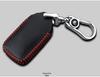 Volkswagen Hand-stitched Leather Key Pouch: Professional Protective Cover for Car Remotes