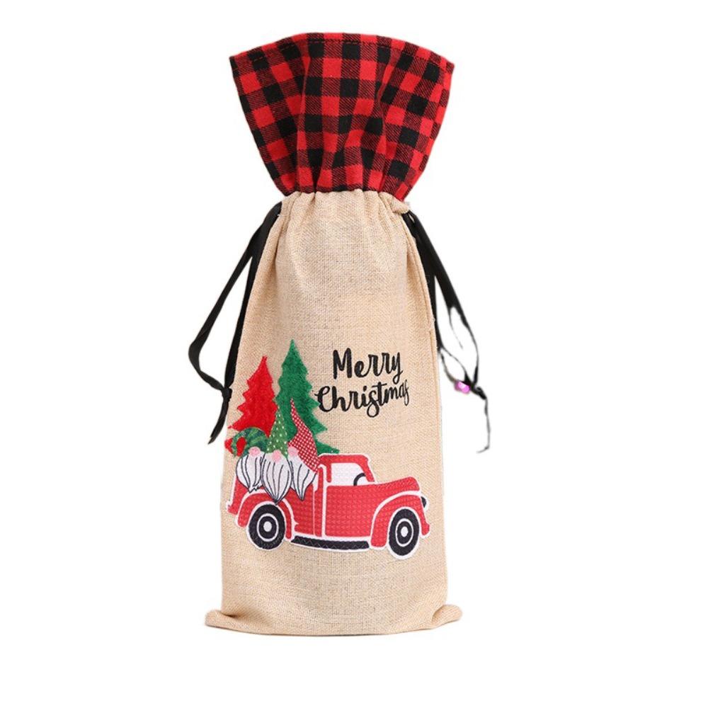 

Цветок Рождественский Чехол для Бутылки Письмо Сумка для Винной Бутылки Смешной Винный Мешочек Подарки Друг Style 3