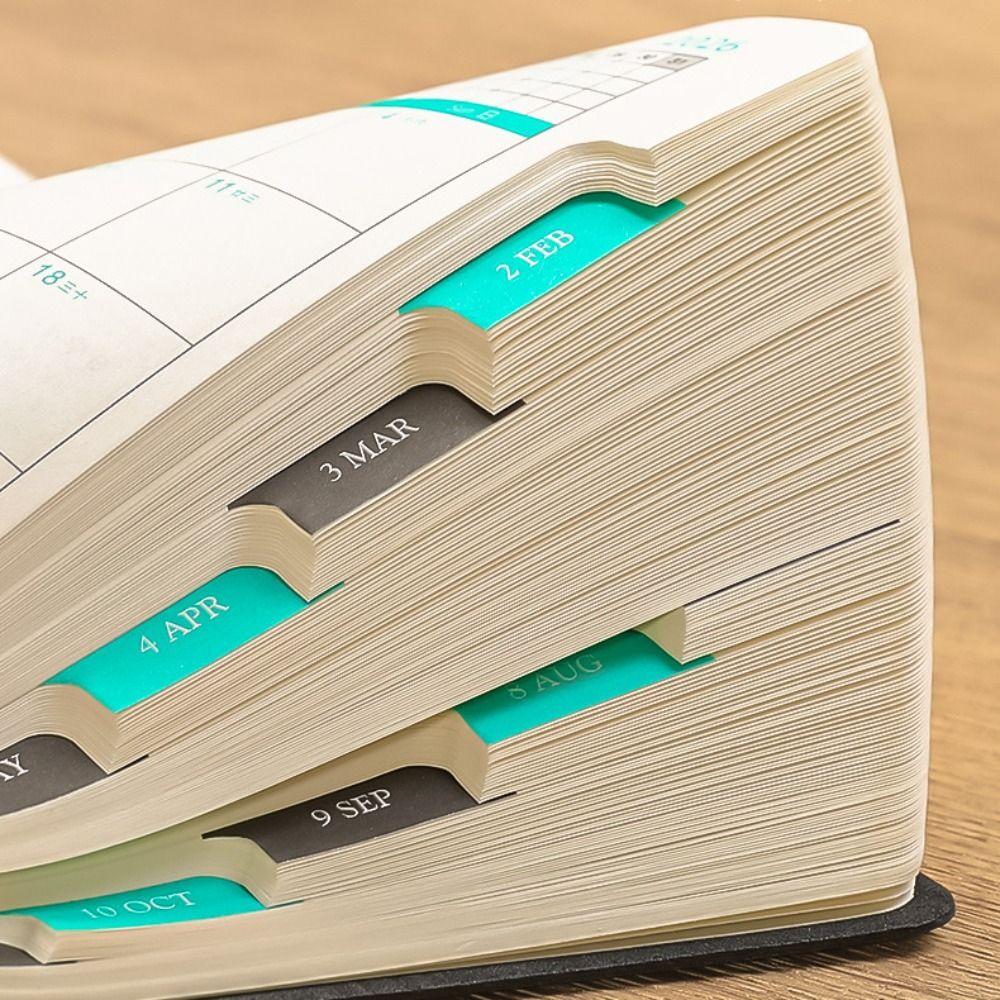 12 Monate A5 Agenda Planungsnotizbuch PU-Leder To-do-Listen-Notizbuch Bürobedarf