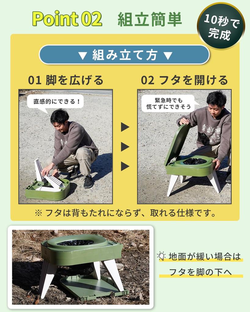 FUTUREFOX by Disaster Preparedness Portable Portable Toilet for 150kg Weight Includes Toilet Kit Toilet [Recommended Specialists] Disasters, Compact,