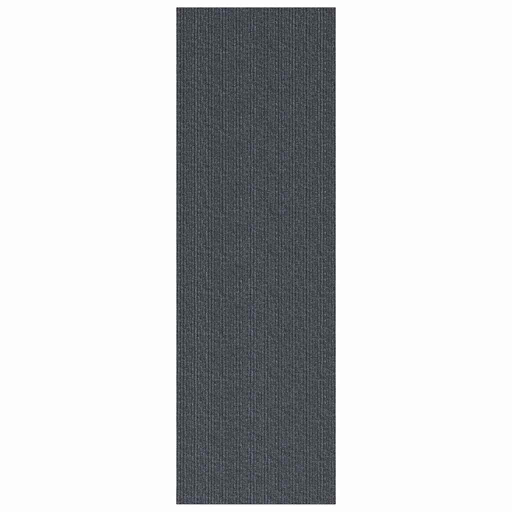 Grey Carpet Runner 80 x 400 cm Fabric