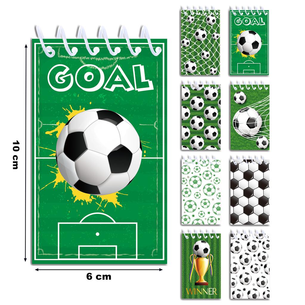8pcs Soccer Football Theme Mini Spiral Pocket Notebooks Memo Pad Coil Booklet Notepads For Office Stationery School Diaries