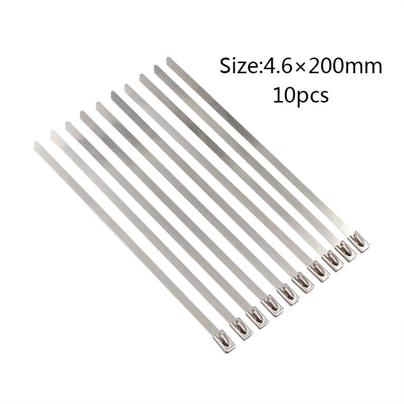 10PCS STAINLESS STEEL METAL CABLE TIES TIE
