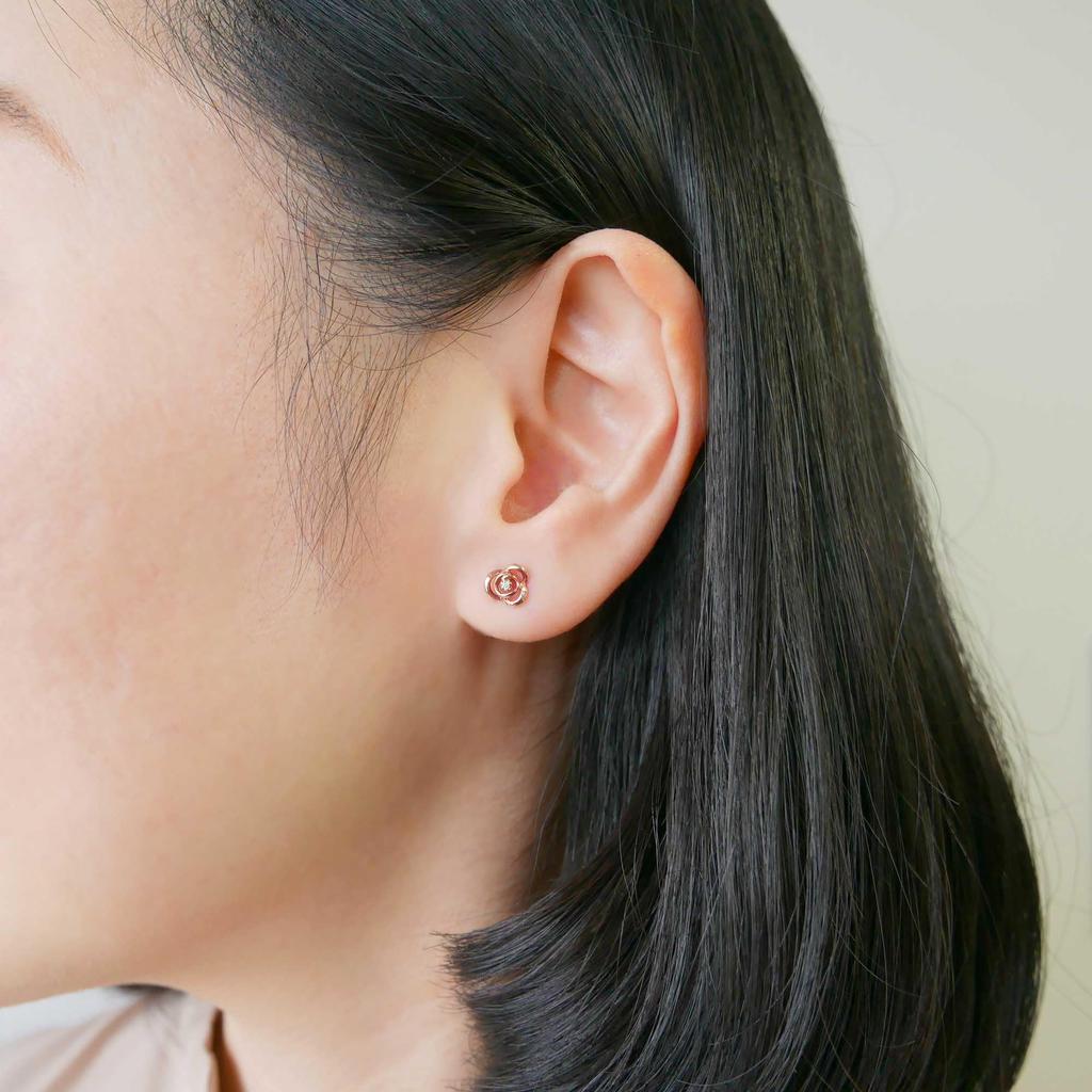 Vendome Aoyama Earrings K10 Pink Gold Christine Rose AJAA2251 DI [Official]