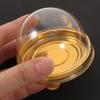 50 stücke Kunststoff Mooncake Dome Boxen Disposible Runde Eigelb Knackig Cupcake Boxen Dessert Mousse Trays Container