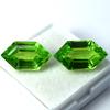 CERTIFIED 16 Ct Natural GREEN Peridot Fancy Cut Loose Gemstone Pair For Jewelry