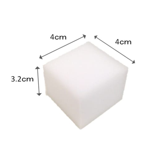 Ohe Melamine Sponge, White, Cube, Approx. 4cm H x 4cm W x 3.1cm D, Removes Dirt with Just Water, Pack of 30