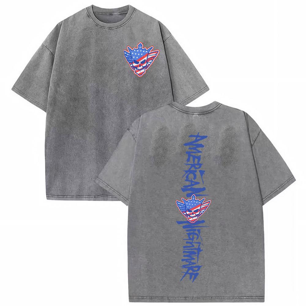 

American Nightmare Cody Rhodes Logo Vintage Washed T Shirt Unisex Women Fashion Violence Aesthetic T Shirts Oversized Loose Tshirt S