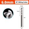 Carbide End Mill with a 6mm Shank Precision Engineering Tool Suitable for Engraving Machines and High Speed Mills
