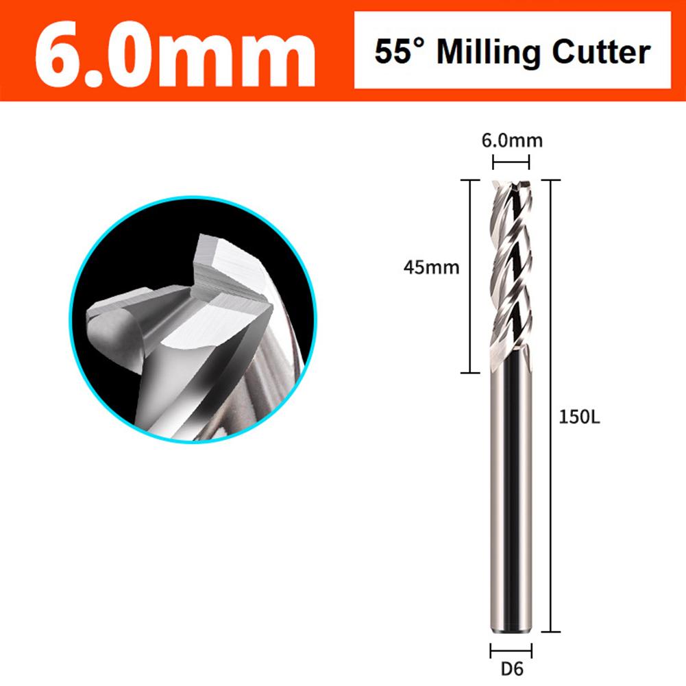 Carbide End Mill with a 6mm Shank Precision Engineering Tool Suitable for Engraving Machines and High Speed Mills