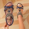 Fashion Bohemian Style Summer Women's Sandals Leisure Beach Sandals Soft Bottom Low Heels Sandals De Mujer 2025New Flat Sandals Women