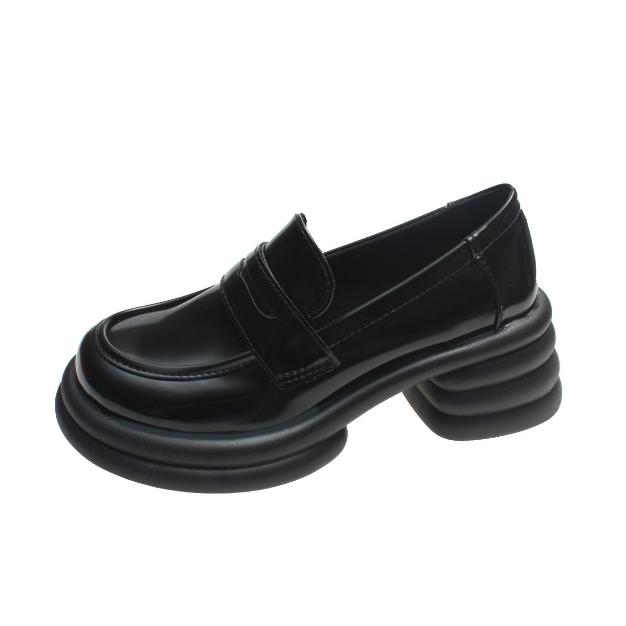 

Thick-soled small leather shoes for women, new casual skirt shoes in autumn, retro single shoes 35