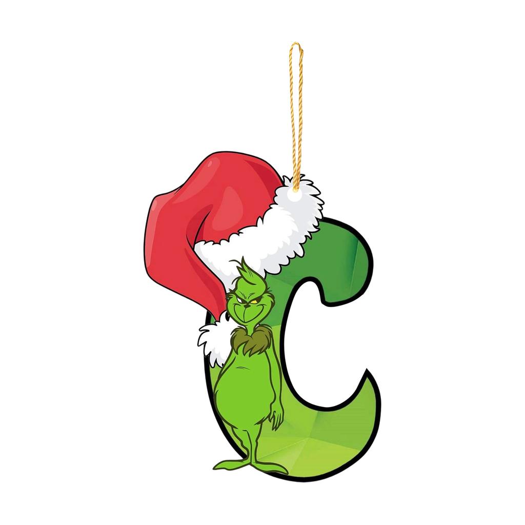 Santa 2D Flat Acrylic Christmas Tree Hanging Decoration Sports Car Decoration Flat Decoration Pendant