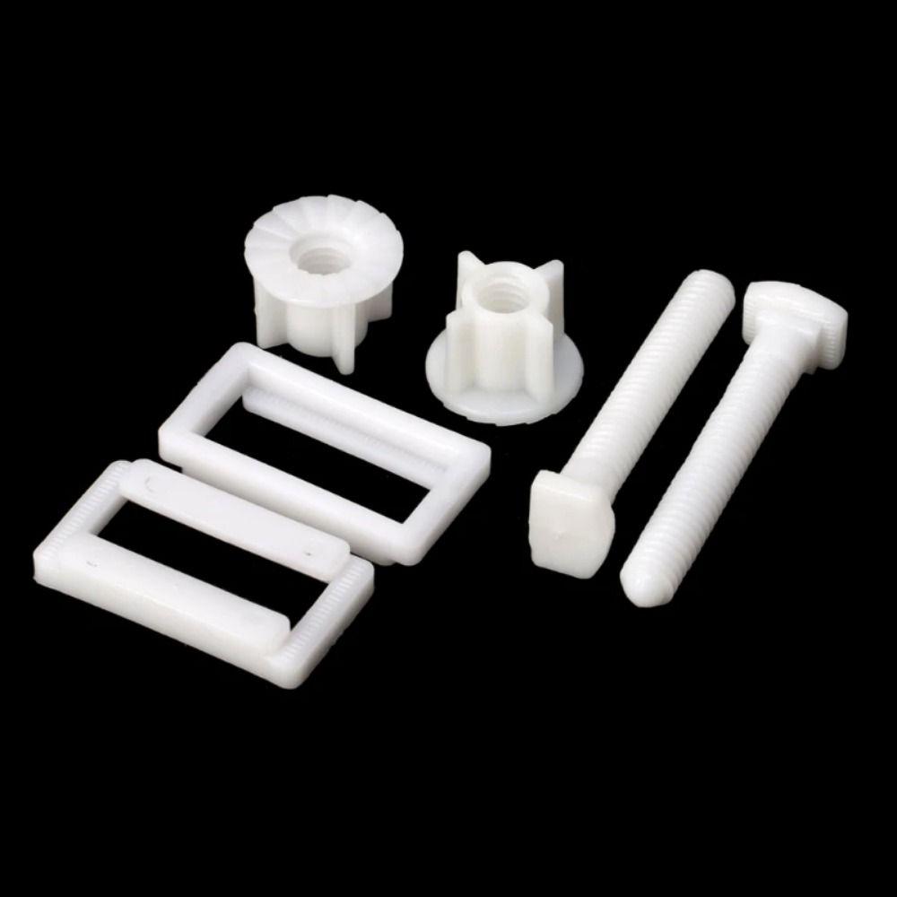 1Pair Seat Cover Plate Replacement Toilet Seat Repair Screws Bathroom Accessories Seat Fittings Lid Hinge Repair Bolts Plastic