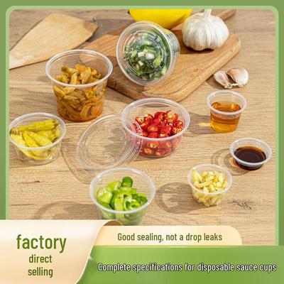 Portable Leak-Proof Disposable Sauce & Dipping Cups for Seasoning and Takeaway Packaging