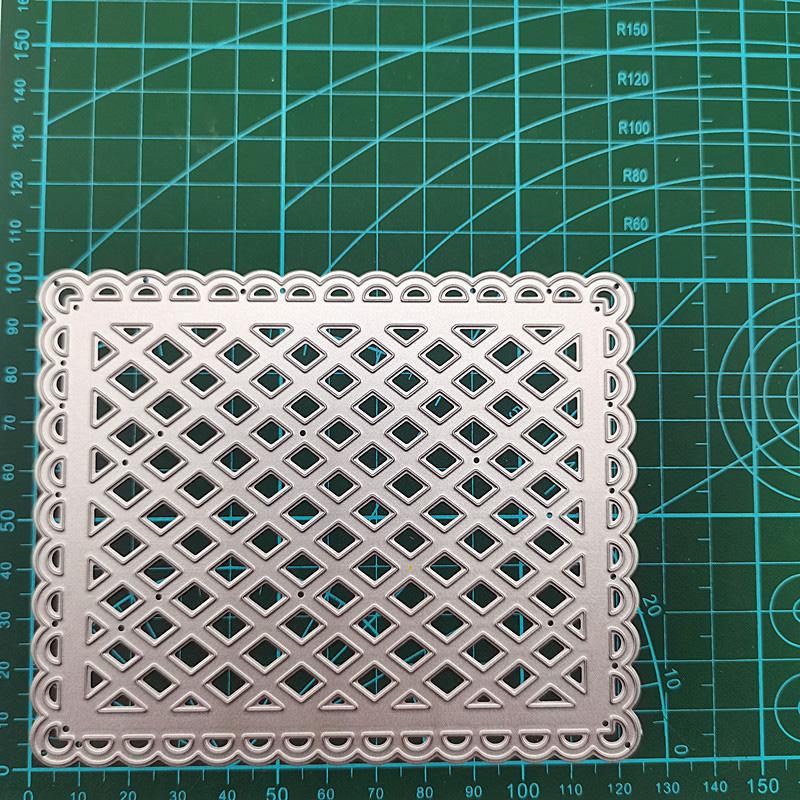 Prostokątna pusta siatka w stylu Scrapbooking, rękodzieło Die 3D DIY tworzenie kartek festiwalowych