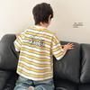 Boys' Pure Cotton Striped Short-Sleeve T-Shirt