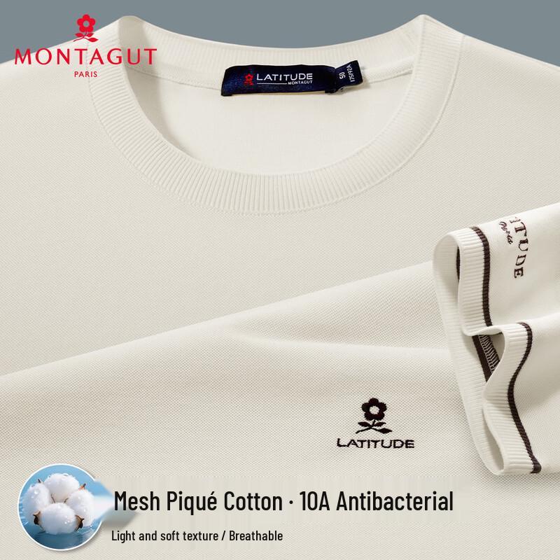 

MONTAGUT Men s Antibacterial Pique Short Sleeve T-Shirt 54