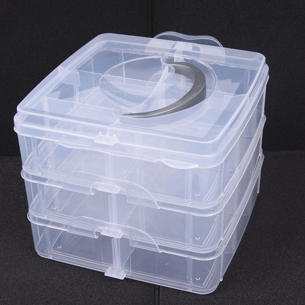 Scatola Contenitore Trasparente in Plastica per Perline da Gioielleria per Artigiani e Organizzatori