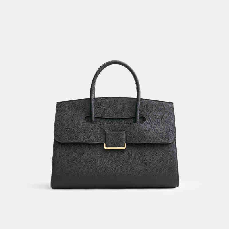 Maletín de Cuero, Bolso Tote, Bolso de Mano de Gran Capacidad, Bolso de Mujer, Diseño de Nicho, Bolso Grande de Cuero para Viajes de Negocios