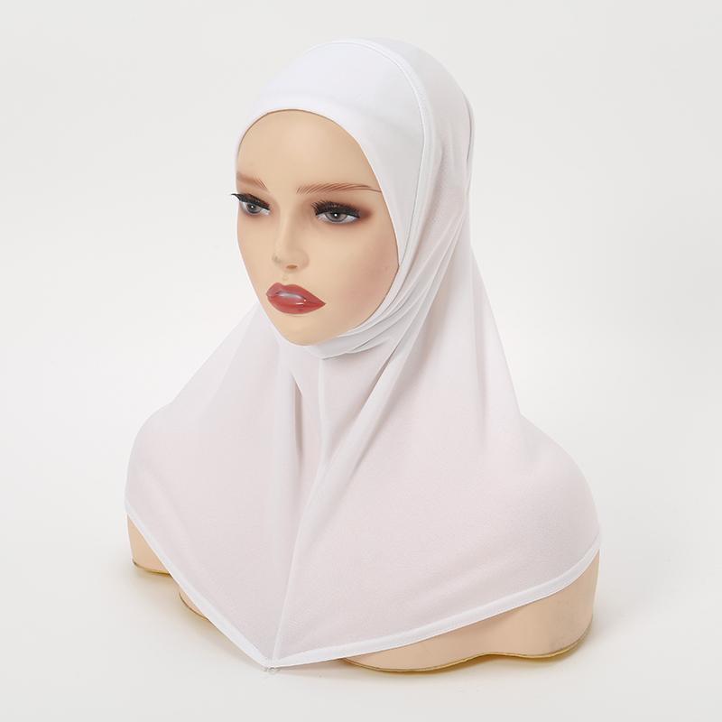 Instant Hemp Muslim Hijab Scarf Abaya Turban for Woman Islamic Women Head Wrap Ready To Wear Hijabs Pinless Neck Cover Turbans