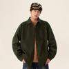 MINISO Men's American Style Fleece-Lined Corduroy Shirt Jacket