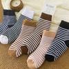 Striped Pattern Fuzzy Striped Socks Soft Cozy Texture Winter Warm Socks  For Women
