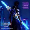 Fire Whirlwind Double-Bladed Telescopic Laser Sword with Rotating Luminous Sound Effects