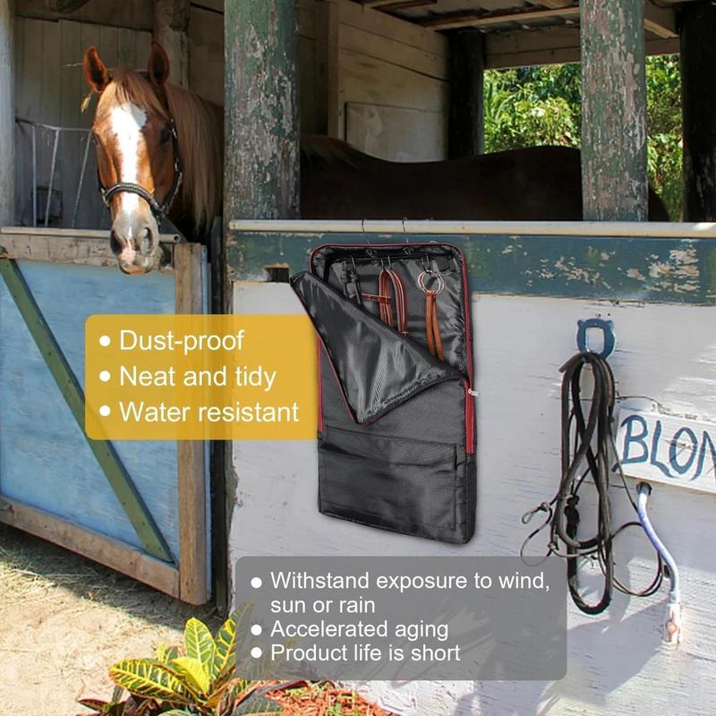 

Horse Bridle Bag Harness Storage Bag With Hooks Adjustable Shoulder Strap Waterproof Stable Organizer Equestrian Supplies For China Mainland