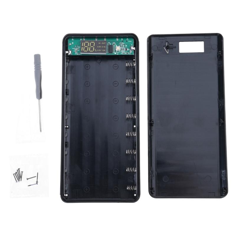 18650 Battery Holder 8 Slot Battery Box With Fast Charging Capability Portable For DIY Power Solution Easy Assembly